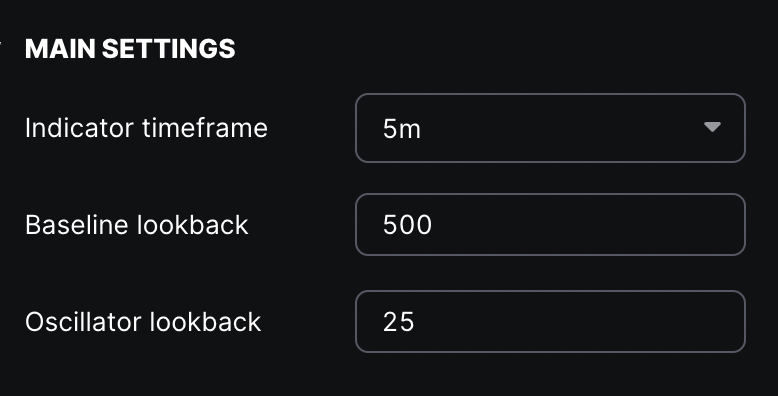 Reversio Main Settings